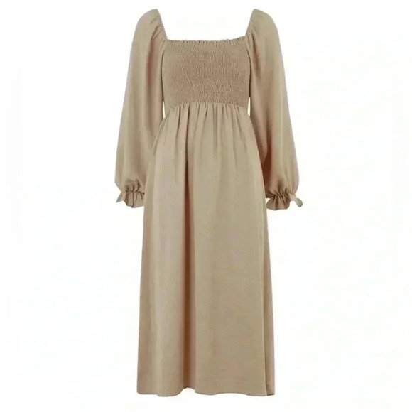 New Look Dresses & Skirts - New Look ASOS Shirred Square-Neck Midi Dress / size 10